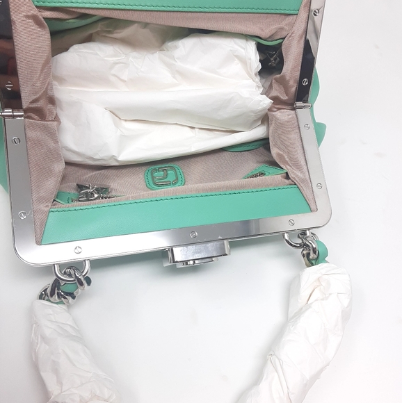 Rare Alexandra Clancy Leather Chain Link Purse - Picture 12 of 13